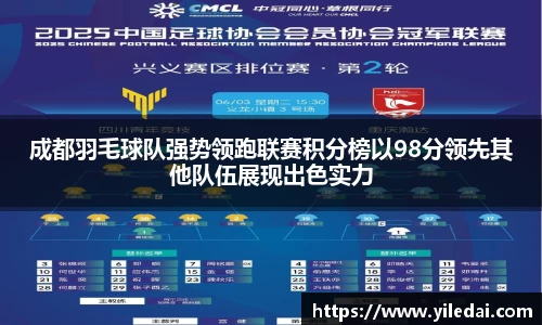 成都羽毛球队强势领跑联赛积分榜以98分领先其他队伍展现出色实力